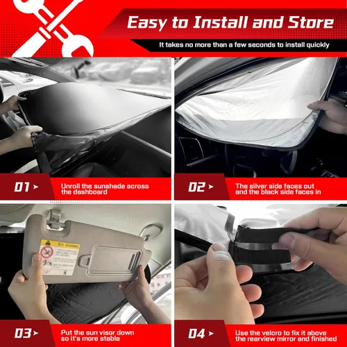 Miniatura 6 de ARISMOTOR - Parasol plegable para parabrisas para Honda Civic 11.ª generación 2022-2025 2026, protector de visera de sol personalizado para ventana
