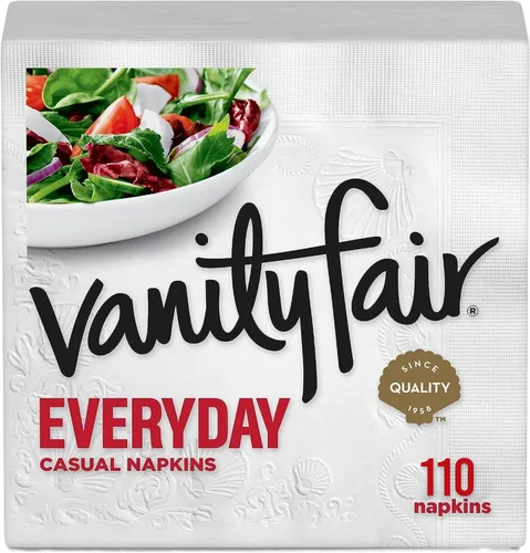 Miniatura 3 de ONDAGO Vanity Fair - Servilletas de papel para uso diario, 110 servilletas desechables de 2 capas (paquete de 3), 330 en total