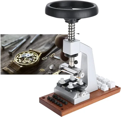 Miniatura 6 de Herramienta de extracción de espalda de reloj, 5700 reloj prensa caja de reloj de apertura trasera tornillo estilo ostra abridor de reloj con base