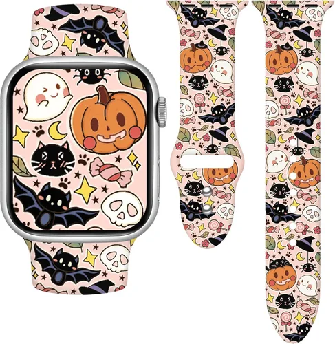 Banda de Reloj para Festividades Compatible con Apple Watch Series 11 10 9 8 7 6 5 4 3 Ultra SE para Mujeres y Hombres, Elegante y Divertida Banda