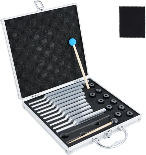Miniatura 17 de EASTROCK Juego de tenedores de afinación para terapia musical y yoga - 4 piezas de tenedores afinados (MI 528 Hz, 128 Hz, 256 Hz, 512 Hz)