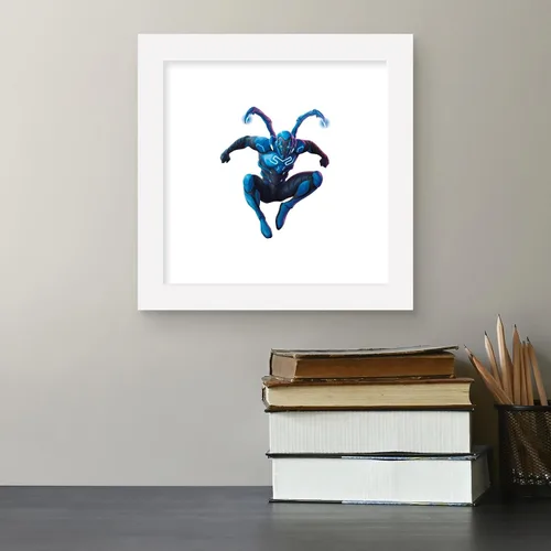 Miniatura 4 de Trends International Gallery Pops DC Comics Blue Beetle - Póster de pared de escarabajo volador, 12 x 12 pulgadas, versión de marco blanco