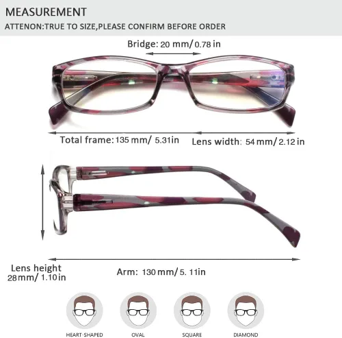 Miniatura 2 de Henotin - Paquete de 5 lentes de lectura con bloqueo de luz azul, antifatiga ocular, lentes de lectura para computadora para mujeres y hombres, 5