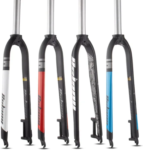 Miniatura 8 de BOLANY Horquillas de suspensión rígidas para bicicleta, 1-1/8 pulgadas, dirección recta sin rosca, universal 26/27.5/29 pulgadas, freno de disco