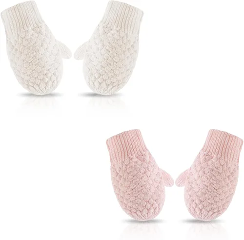 Miniatura 8 de Guantes de punto para bebés, niños y niñas, guantes de invierno para recién nacidos, guantes de 0 a 3 años