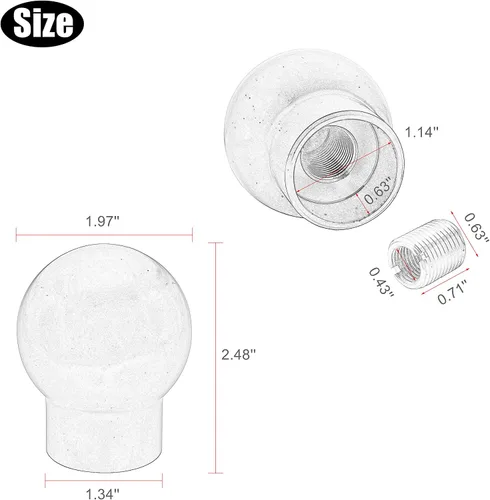 Miniatura 2 de Pomo de Cambio Manual Compatible con Focus ST/RS, Fiesta ST, Subaru WRX Manual, STI, BRZ, Toyota Supra, MR, Tacoma, 86, Scion FR-S, TC, xB, Cubierta