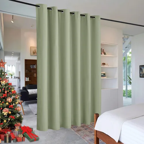 Miniatura 112 de RYB HOME - Cortinas extra largas con bloqueo de luz, persianas opacas insonorizadas para privacidad para cine en casa, oficina, fondo de patio, sala