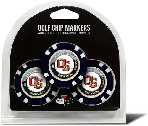 Miniatura 28 de Team Golf NCAA - Marcadores para pelotas de golf tamaño de ficha de póquer con marcadores de doble cara esmaltados más pequeños