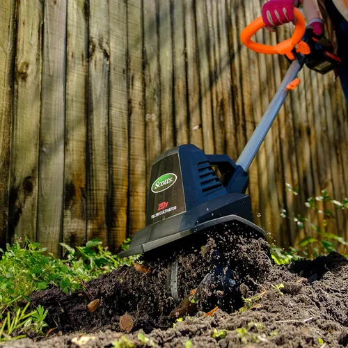 Miniatura 5 de Scotts Outdoor Power Tools TC70020S cultivador de jardín inalámbrico de 20 voltios y 7.5 pulgadas, (batería de 2 Ah y cargador rápido incluidos)