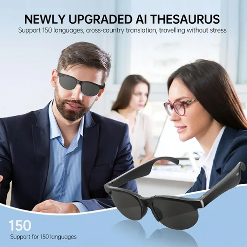 Miniatura 5 de Lentes de sol inteligentes AI Bluetooth, gafas de audio con altavoces, gafas deportivas polarizadas UV400 de traducción y gafas deportivas unisex