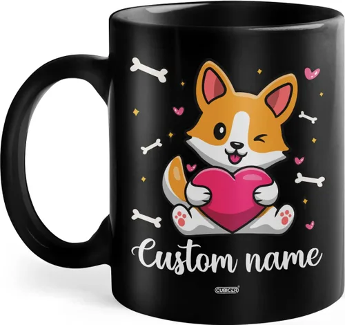 Miniatura 20 de CUBICER Taza de café de cerámica negra personalizada, tazas de béisbol para mamá, con nombre personalizado, tazas grandes, regalos de cumpleaños