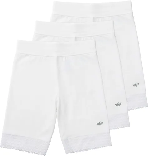 Lucky & Me - Pack de 3 pantalones cortos de ciclismo para niña, Jada, sin etiquetas, algodón súper suave con ribete de encaje, buena cobertura