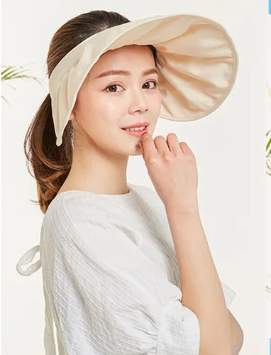 Miniatura 2 de Sombrero de sol de ala ancha ajustable, protección UV, visera de pesca de playa, gorra multifuncional plegable