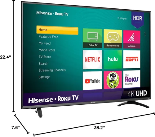 Miniatura 5 de Hisense 43R7E 43 pulgadas 4K Ultra HD Roku Smart LED TV HDR (2019)
