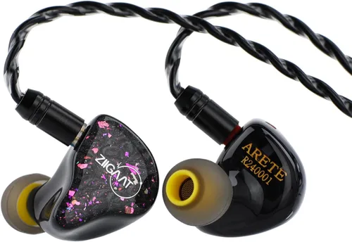 Linsoul ZiiGaat x Fresh Reviews Arete in Ear Monitor, 1DD+4BA Hybrid Earphone IEM, auriculares para juegos con cable, monitor de estudio tuning, con