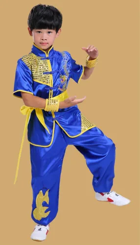 Miniatura 3 de Conjunto de uniforme chino de Kung Fu Maestro Tai Chi Dragón Chino para niños y niñas