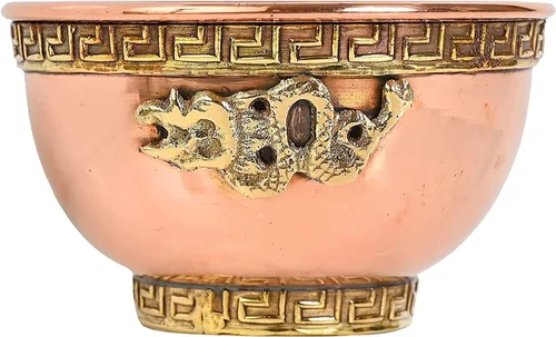 Miniatura 2 de Flower of Life - Cuenco de cobre de 3 pulgadas, ideal para uso en altar y ritual, quemador de incienso, cuenco para manchas, decoración - New Age