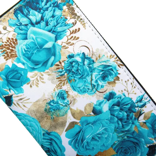 Miniatura 120 de Cartera de mano para mujer, estilo bohemio, con RFID, elegante, espaciosa con correa para viajes, capacidad para tarjetas, teléfono, dinero