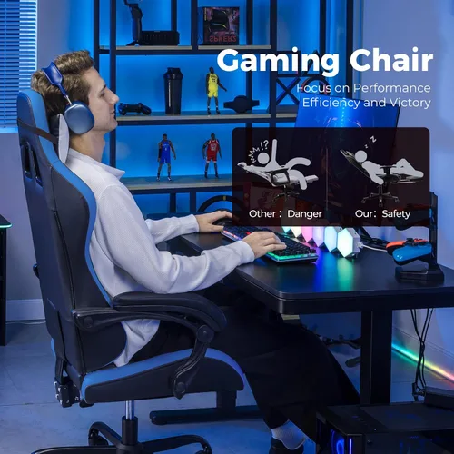 Miniatura 3 de GTPLAYER Silla Gaming, Sillas de Videojuegos Estilo Racing Sillas de Juegos de PC para Adultos - Respaldo Alto Acolchado Ergonómico Reclinable Silla