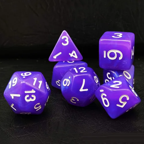 Miniatura 9 de Bescon - Juego de 7 dados poliédricos de piedra lunar