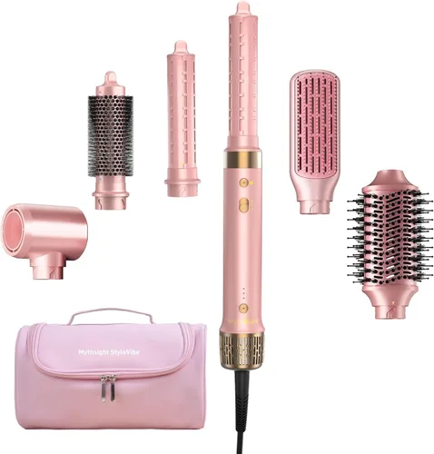 Miniatura 10 de Mythsight StyleVibe - Moldeador de aire 6 en 1 con difusor de pelo, rizadores automáticos (L/R), secador de pelo y cepillo alisador con estuche