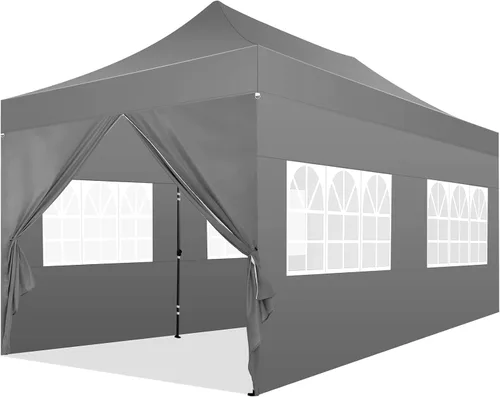 Miniatura 9 de COBIZI - Carpa emergente plegable de 10x20 pies con 6 paredes laterales, carpa resistente UPF 50+ para todas las estaciones, resistente al viento