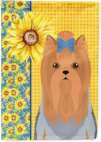 Miniatura 48 de Caroline's Treasures WDK5331CHF - Bandera de verano con diseño de girasoles rojos y blancos, manga grande, para porche, para colgar en la pared