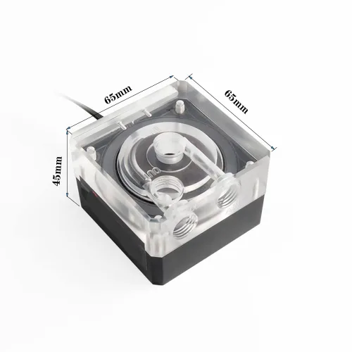Miniatura 3 de Bomba de enfriador de agua de CPU, bomba para sistemas de refrigeración por agua de PC, soporte PWM -500L/H-G1/4 Agujero roscado