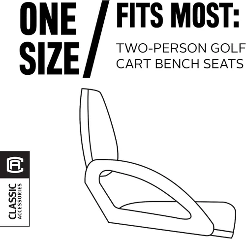 Miniatura 3 de Classic Accessories Fairway funda para asiento de carro de golf de malla de aire, negro, L