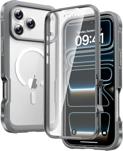 Miniatura 201 de Diaclara - Funda compatible con iPhone 11, carcasa resistente de cuerpo completo con protector de pantalla integrado sensible al tacto y Transparente