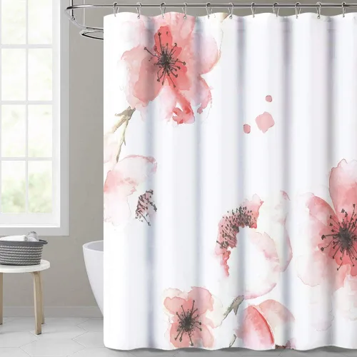 Miniatura 15 de KGORGE Cortina de ducha para baño, impermeable, con patrón de plantas, tamaño de cabina, decoración de baño para tina, inodoro, spa, 36 pulgadas