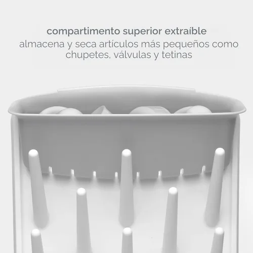 Miniatura 5 de Ubbi Estante de secado vertical para biberones, organizador de secado para encimera de ahorro de espacio, gris