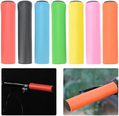 Miniatura 4 de Empuñaduras de manillar de bicicleta, agarre de silicona antideslizante para bicicleta, agarre de bicicleta de montaña, agarre de mano de bicicleta