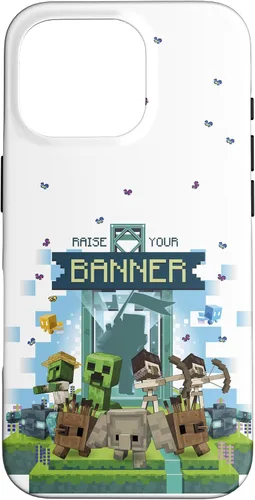 Miniatura 20 de Minecraft Legends Raise Your Banner Mobs Group Shot - Carcasa para iPhone 17