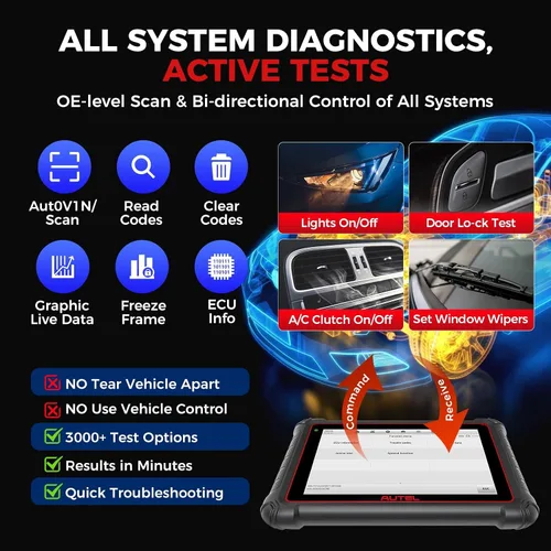 Miniatura 6 de Autel Kit de escáner MP900-BT, herramienta de escaneo bidireccional con codificación ECU (kit OBD completo), misma función que MS906MAX MS906 PRO