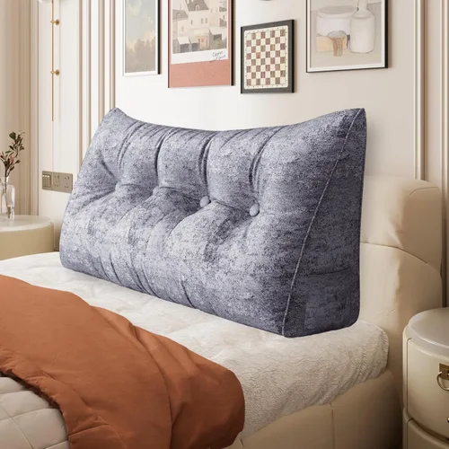 Miniatura 43 de Almohada de Cuña Engrosada de 10 libras para Cabecero Posicionador Corporal Almohada de Cuña para Cama Soporte de Respaldo Almohada Triangular