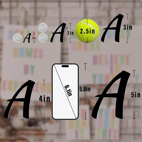 Miniatura 6 de 710 piezas de 10 hojas de calcomanías de letras, autoadhesivas, impermeables, de 1 pulgada, calcomanías de vinilo para números de buzón, calcomanías