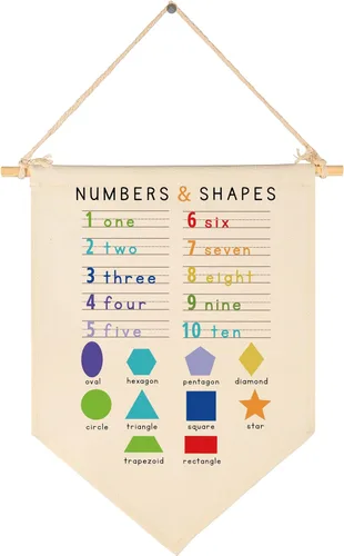 Miniatura 18 de Banner educativo con formas para decoración de pared de aula, regalo para profesores, escuela en casa, preescolar, guardería, decoración de pared