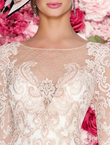 Miniatura 3 de Mother-of-The-Bride-Dresses-for-Wedding Lace Knee Length Chiffon Gowns Dresses 34 Length Sleeves Lace Formal Gowns