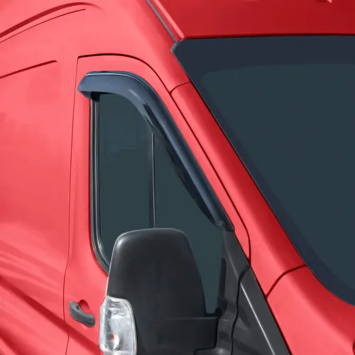 Miniatura 2 de Voron Glass - Protectores de lluvia con cinta adhesiva extra duraderos para Ford Transit 2014-2026, deflectores de ventana, viseras de ventilación