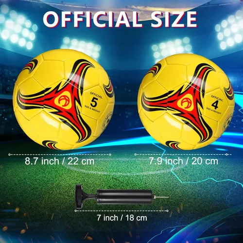 Miniatura 2 de Deekin Balón de fútbol a granel con bomba de tamaño 5/4/3 para interior y exterior, práctica deportiva, competición, accesorios de entrenamiento