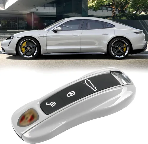 Miniatura 9 de Jaronx 2 fundas para llavero color azul brillante compatibles con Cayenne Panamera 2018-2024/911 Carrera 2020-2024/Taycan 2020-2024, fundas