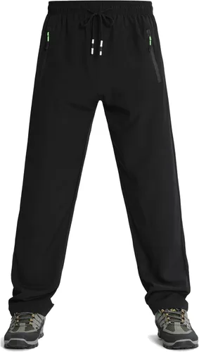 Miniatura 5 de Pantalones deportivos ligeros para hombre, de secado rápido, pantalones de senderismo para correr, deportes, gimnasio, bolsillos con cremallera