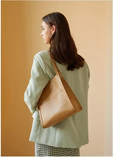 Miniatura 9 de Aiwanning - Bolso de piel auténtica para mujer, bolso de hombro, bolso de mano