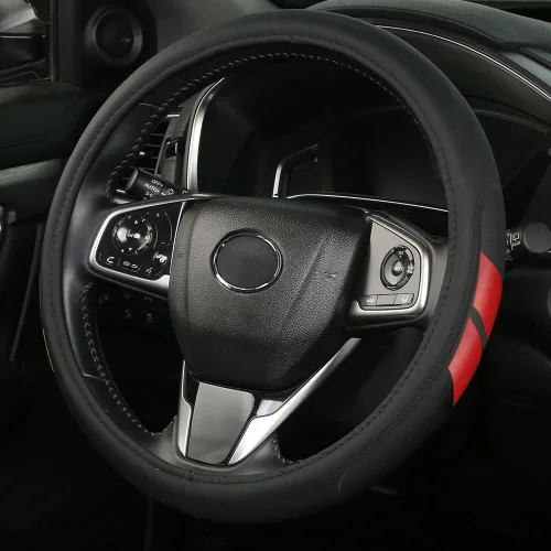 Miniatura 4 de Funda de cuero de microfibra para volante compatible con Dodge Challenger Charger Durango Avenger Ram