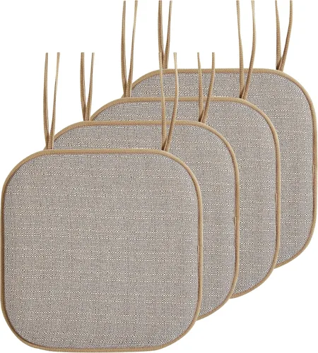 Miniatura 83 de Elegant Comfort Fundas de cojín para silla con lazos y parte trasera de goma antideslizante, espuma viscoelástica gruesa, almohadilla de cojín