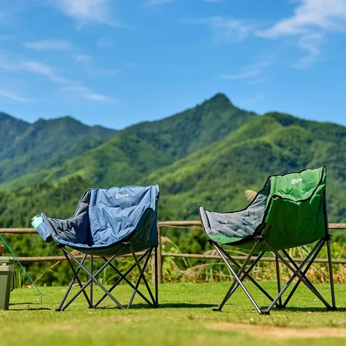 Miniatura 11 de Portal 32" Oversized Camping Chair, Foldable Heavy Duty 350 lb Padded Ergonomic Seat for Big & Tall Adults, Pinch-Free Extra Wide Design Featuring