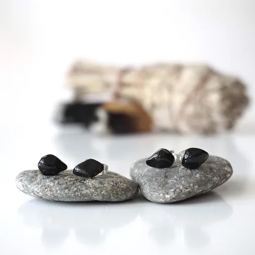 Miniatura 40 de Pendientes de tuerca de cristal de piedra natal aleternativa para mujer y hombre