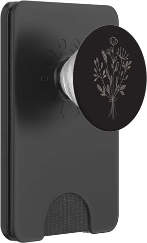 Miniatura 6 de Taupe - Diseño floral de flores silvestres PopSockets MagSafe PopGrip para iPhone