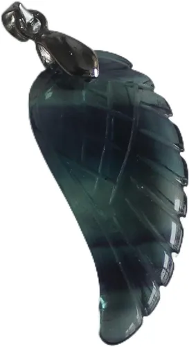 Miniatura 9 de 1.378 in tallada a mano mixta gemstom ala de ángel para collar colgante de cuentas (jade blanco)